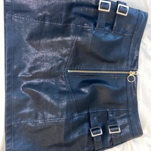 Leather Mini Skirt - Picture 2 of 4